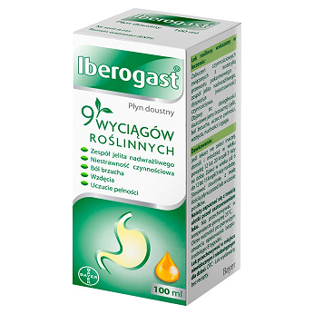 Iberogast , płyn doustny na zaburzenia żołądkowo-jelitowe, 100 ml