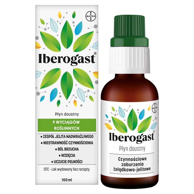 Iberogast , płyn doustny na zaburzenia żołądkowo-jelitowe, 100 ml
