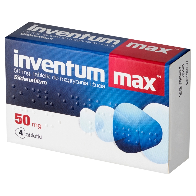 Inventum Max , tabletki do rozgryzania i żucia na potencję, 4 szt.