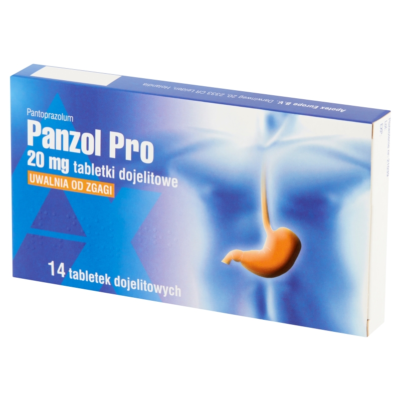 Panzol Pro, tabletki na zgagę, 14 szt.