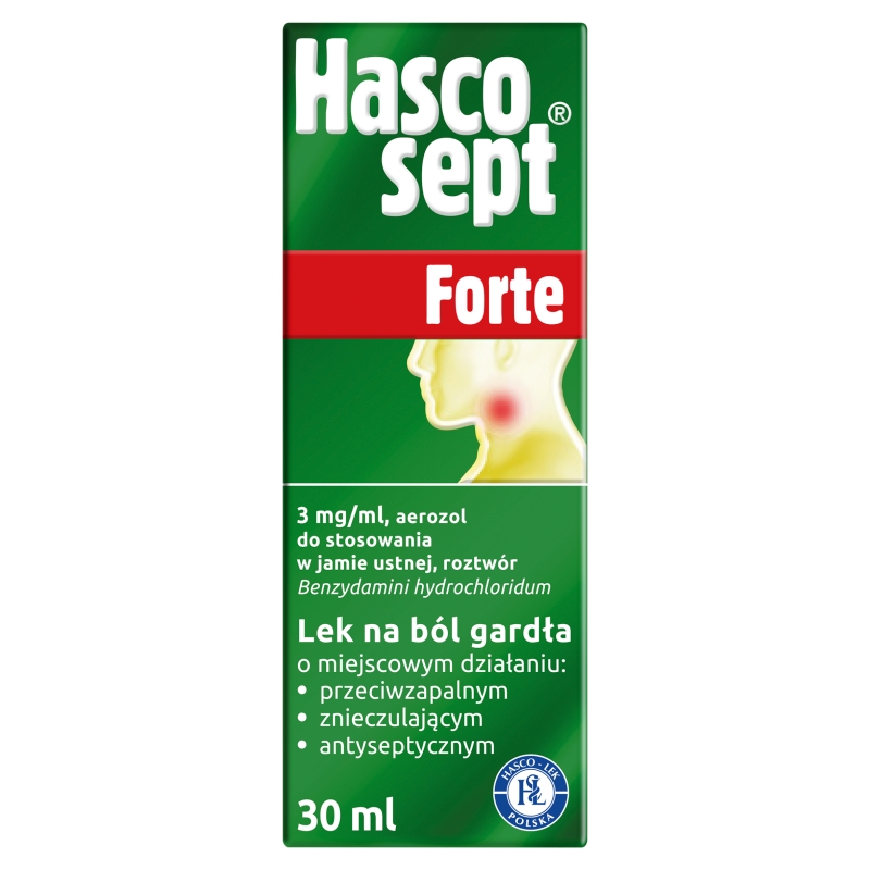 Hascosept Forte   aerozol do stosowania w jamie ustnej, 30 ml