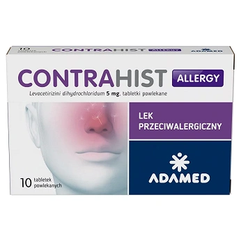 Contrahist Allergy, tabletki na alergiczne zapalenie błony śluzowej nosa, 10 szt.