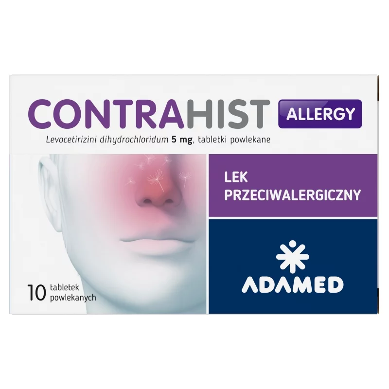 Contrahist Allergy tabletki na alergiczne zapalenie błony śluzowej nosa, 10 szt.