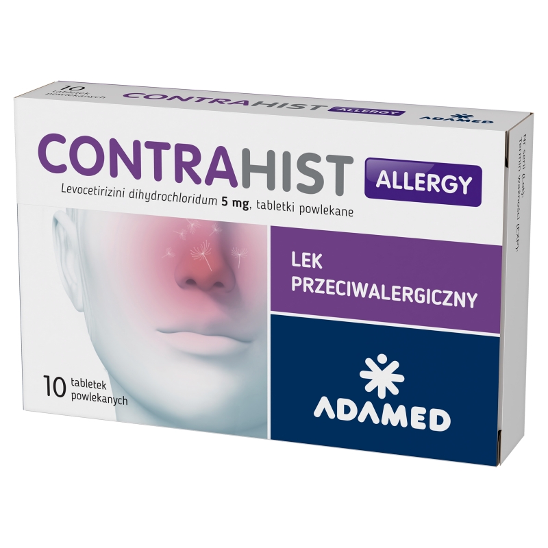 Contrahist Allergy, tabletki na alergiczne zapalenie błony śluzowej nosa, 10 szt.