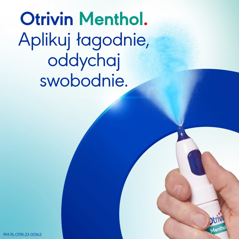 Otrivin Menthol, aerozol udrażniający nos i ułatwiający oddychanie, butelka 10 ml