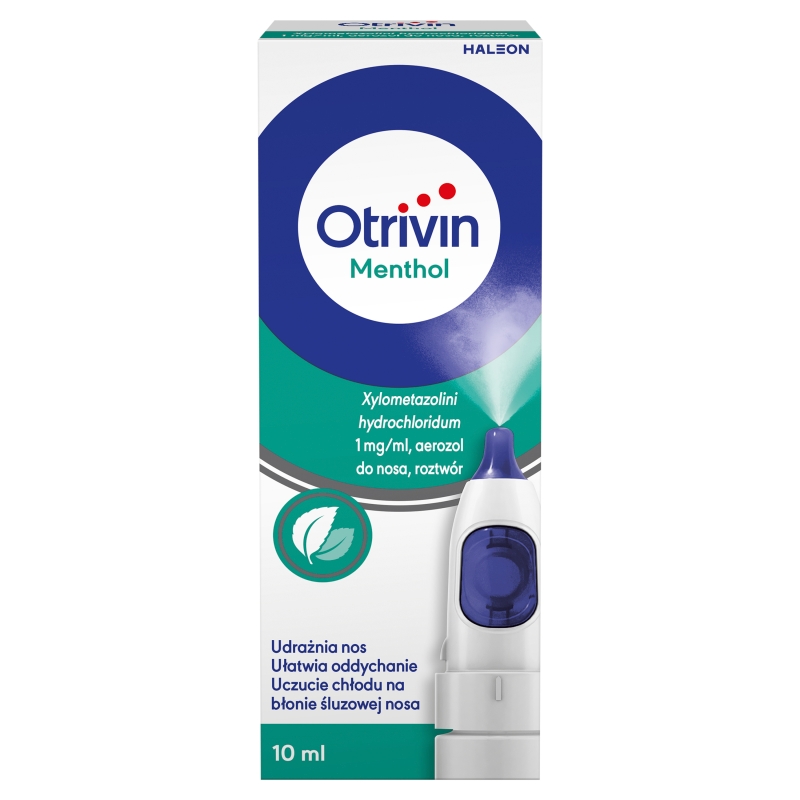 Otrivin Menthol aerozol udrażniający nos i ułatwiający oddychanie, butelka 10 ml
