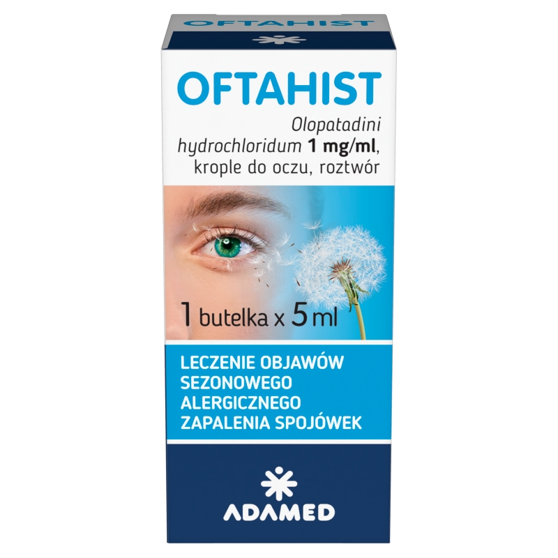 Oftahist, krople do oczu na alergiczne zapalenie spojówek, butelka 5 ml