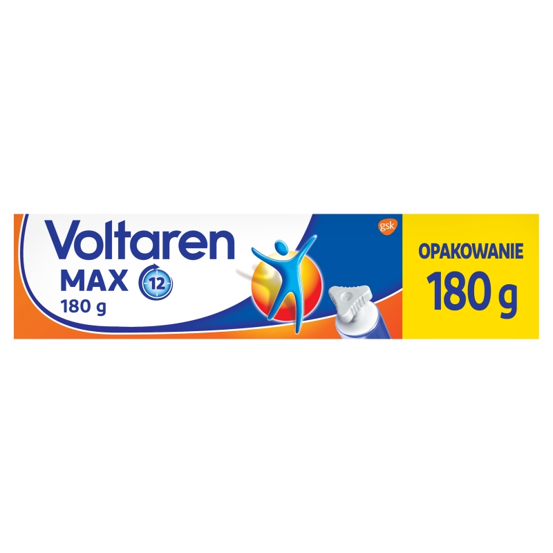 Voltaren MAX, żel przeciwbólowy, przeciwzapalny, przeciwobrzękowy, tuba 180 g