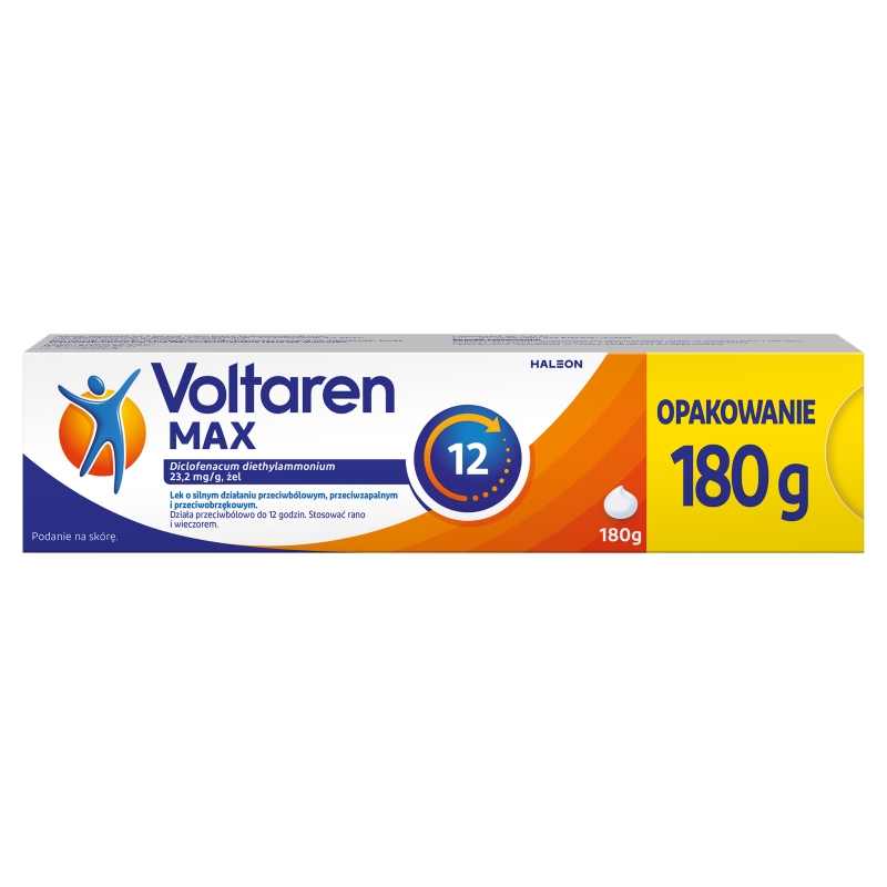 Voltaren MAX żel przeciwbólowy, przeciwzapalny, przeciwobrzękowy, tuba 180 g