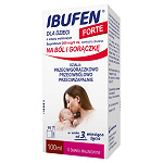 Ibufen dla dzieci Forte syrop o działaniu przeciwbólowym i przeciwgorączkowym dla dzieci o smaku malinowym, 100 ml