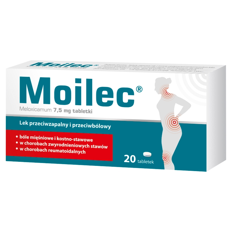 Moilec, tabletki na bóle mięśniowe i kostno-stawowe, 20 szt.