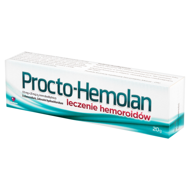 Procto-Hemolan, krem doodbytniczy stosowany w leczeniu hemoroidów, tuba 20 g