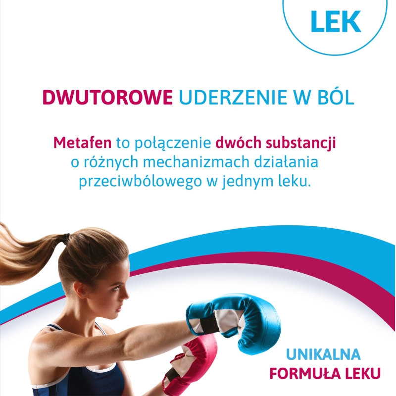 Metafen 200 mg + 325 mg, tabletki na ból różnego pochodzenia, gorączkę, 20 szt.