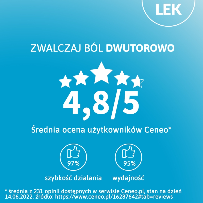 Metafen 200 mg + 325 mg, tabletki na ból różnego pochodzenia, gorączkę, 20 szt.