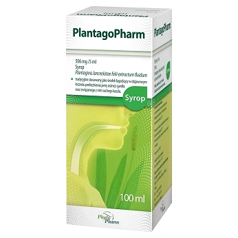 PlantagoPharm, syrop łagodzący w objawowym leczeniu podrażnienia jamy ustnej i gardła, 100 ml