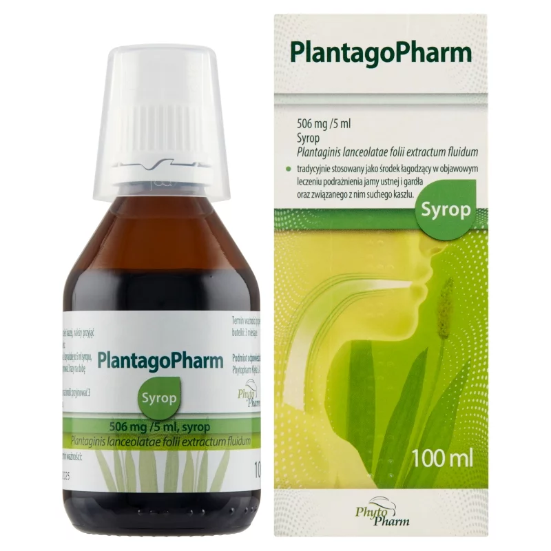 PlantagoPharm, syrop łagodzący w objawowym leczeniu podrażnienia jamy ustnej i gardła, 100 ml