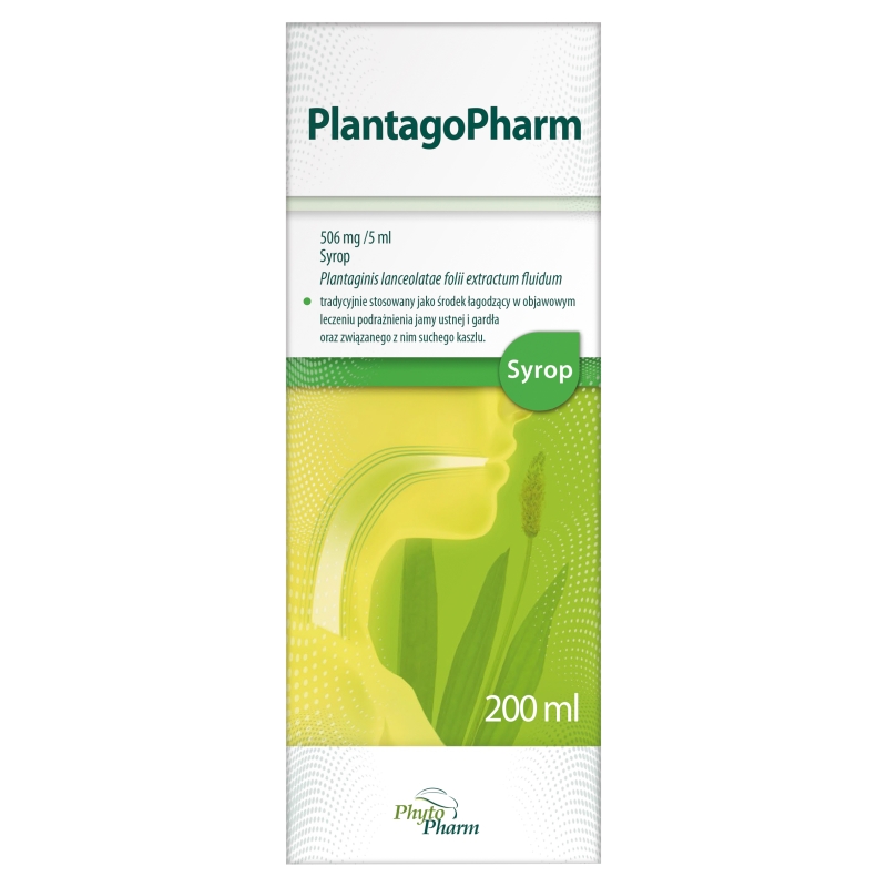 PlantagoPharm, syrop łagodzący podrażnienie jamy ustnej, 200 ml