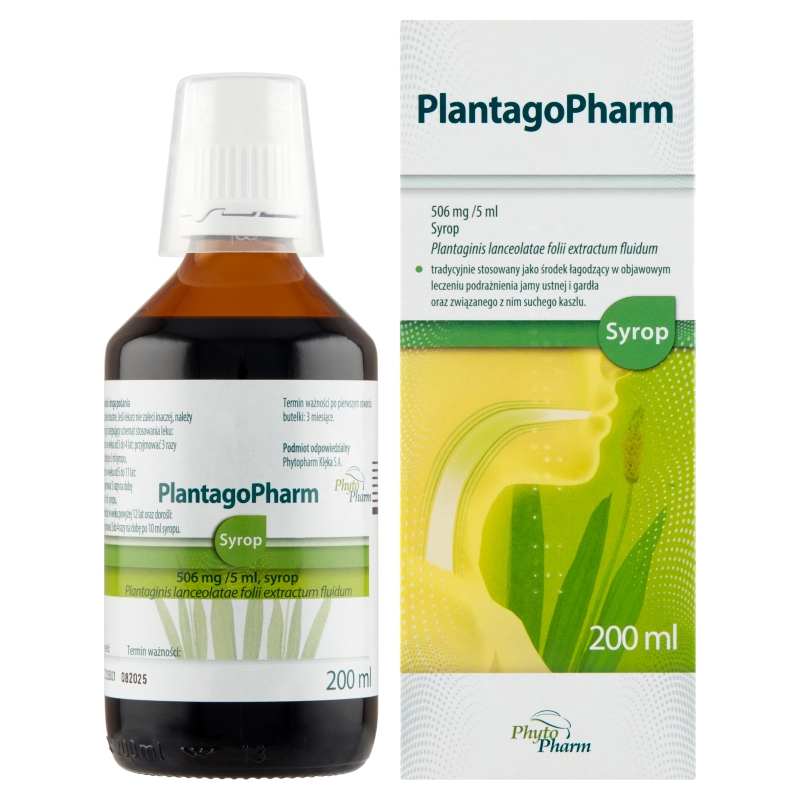 PlantagoPharm, syrop łagodzący podrażnienie jamy ustnej, 200 ml