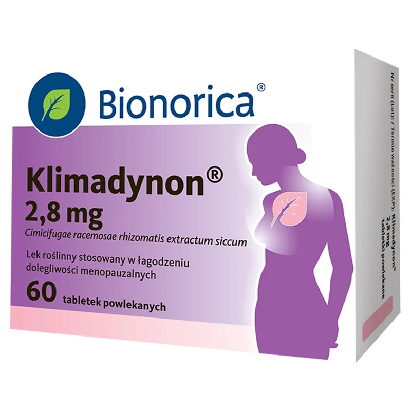 Klimadynon , tabletki powlekane wspomagające w dolegliwościach menopauzalnych, 60 szt.