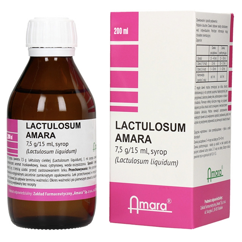 Lactulosum Amara roztwór o działaniu przeczyszczającym, 200 ml