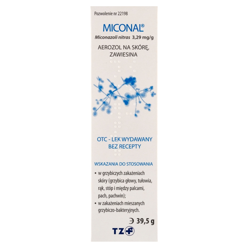 Miconal 3,29mg/g  aerozol na skórę o działaniu przeciwgrzybiczym, 39,5 g