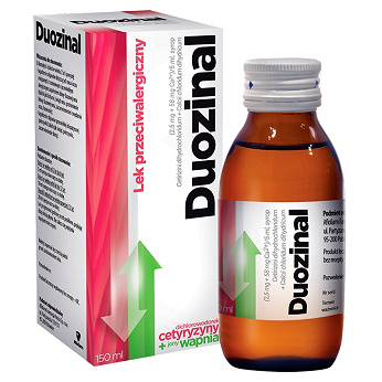 Duozinal, syrop o działaniu przeciwalergicznym 150 ml