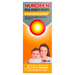 Nurofen Forte dla dzieci zawiesina o smaku pomarańczowym, 100 ml