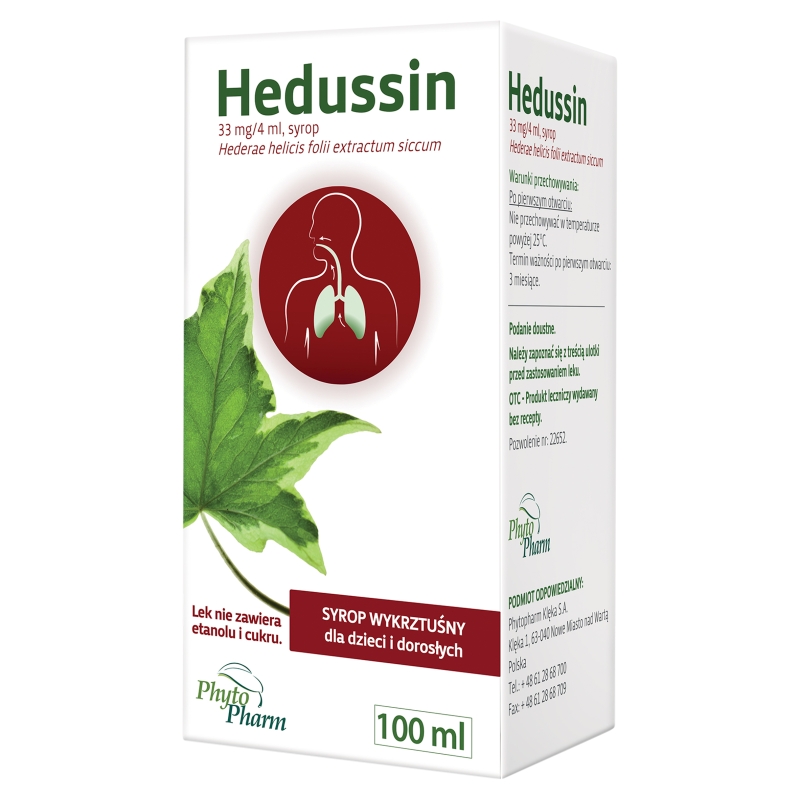 Hedussin, syrop na kaszel mokry dla dzieci i dorosłych, 100 ml
