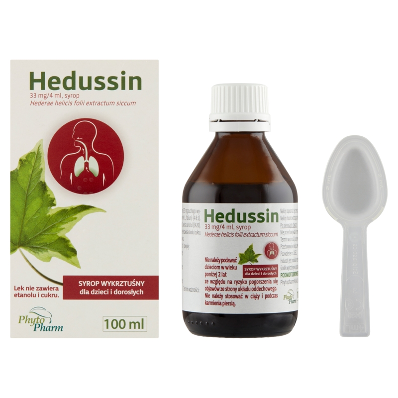 Hedussin, syrop na kaszel mokry dla dzieci i dorosłych, 100 ml