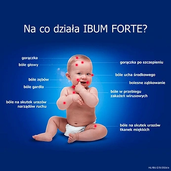 Ibum Forte , zawiesina przeciwbólowa, przeciwgorączkowa, przeciwzapalna o smaku truskawkowym, 100 g