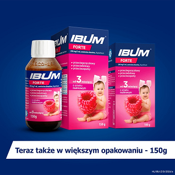Ibum Forte , zawiesina przeciwbólowa, przeciwgorączkowa, przeciwzapalna o smaku truskawkowym, 100 g