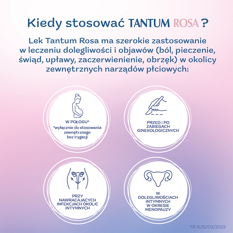 Tantum Rosa, roztwór dopochwowy na objawy infekcji i podrażnienia intymne,  5 buteleczek x 140 ml