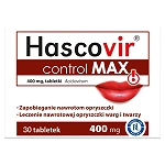 Hascovir Control MAX tabletki stosowane w celu leczenia opryszczki pospolitej, 30 szt.
