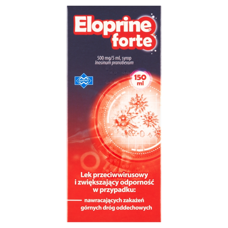 Eloprine Forte syrop na odporność przy nawracających zakażeniach górnych dróg oddechowych, butelka 150 ml