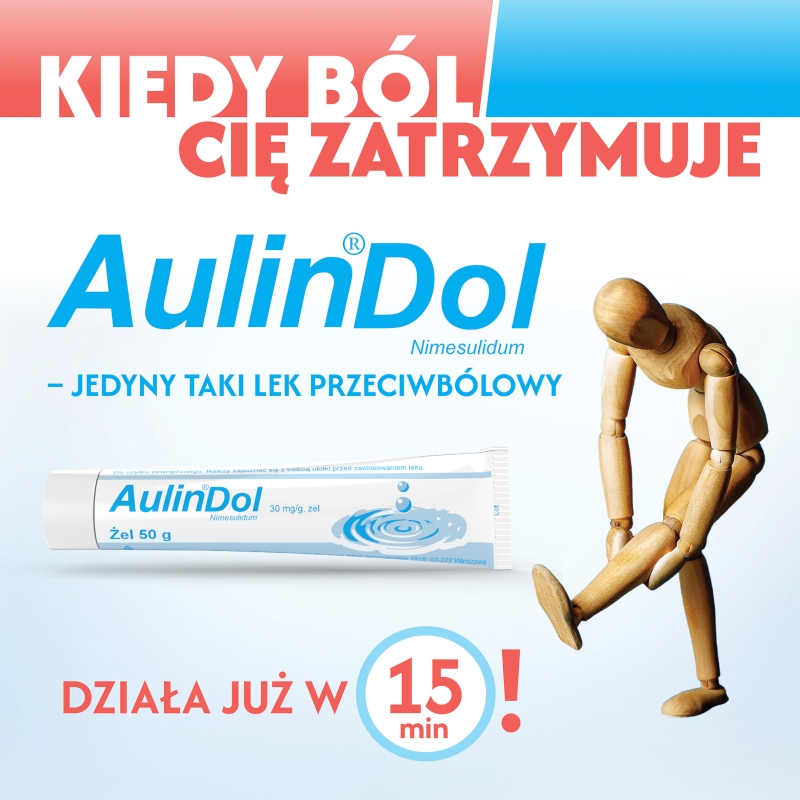 AulinDol, żel na ból przy skręceniu stawów i przy urazowym zapaleniu ścięgien, 50 g