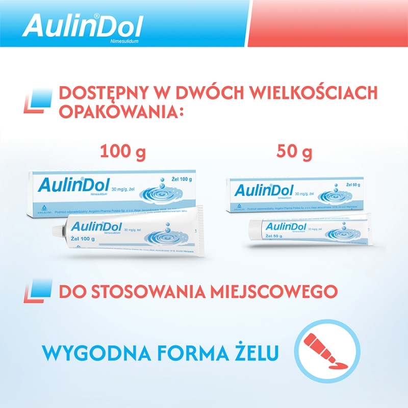 AulinDol, żel na ból przy skręceniu stawów i przy urazowym zapaleniu ścięgien, 100 g