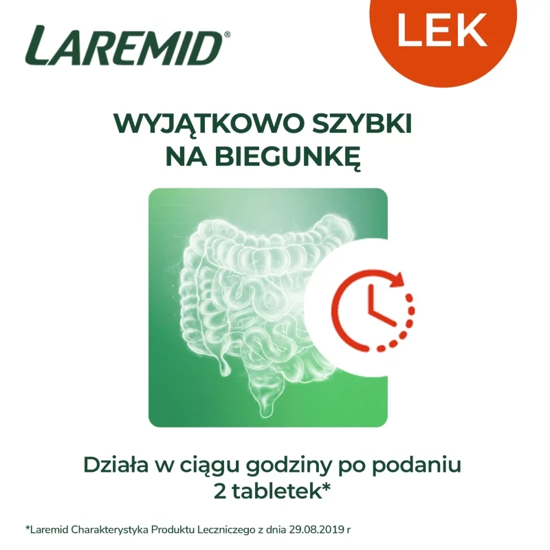 Laremid, tabletki na biegunkę, 20 szt.