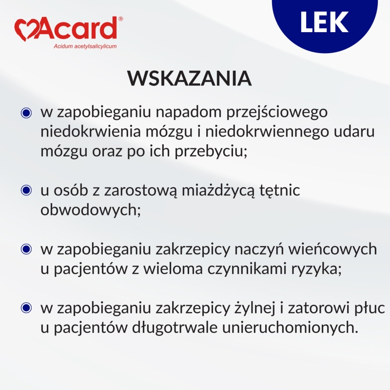 Acard 150 mg, tabletki dojelitowe stosowne w chorobach niedokrwiennych serca, 60 szt.