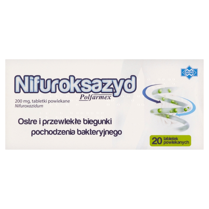 Nifuroksazyd  200 mg 20 tabletek powlekanych