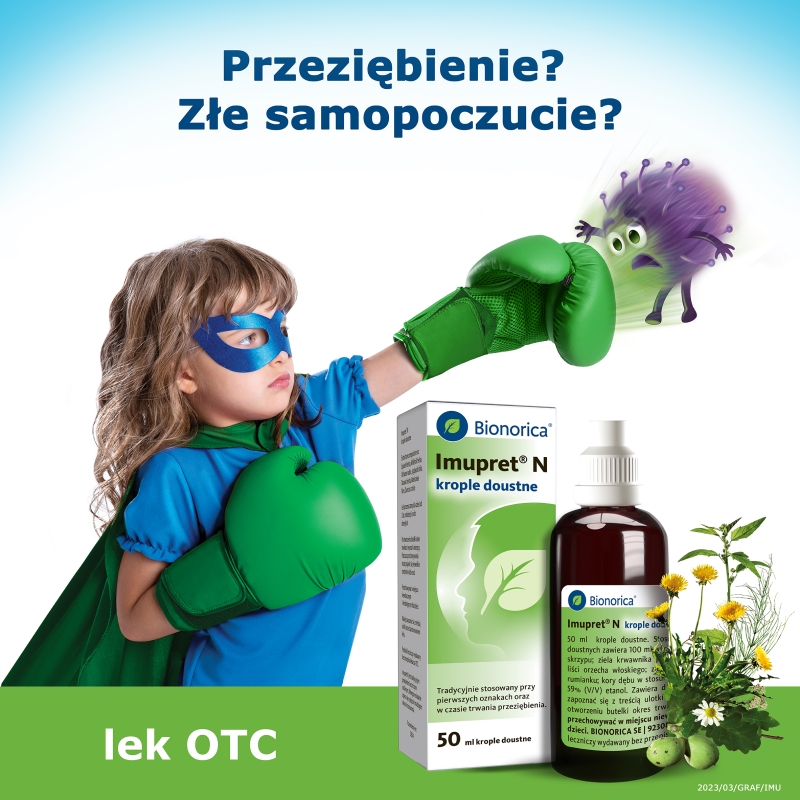Imupret N, krople doustne na przeziębienie, 50 ml