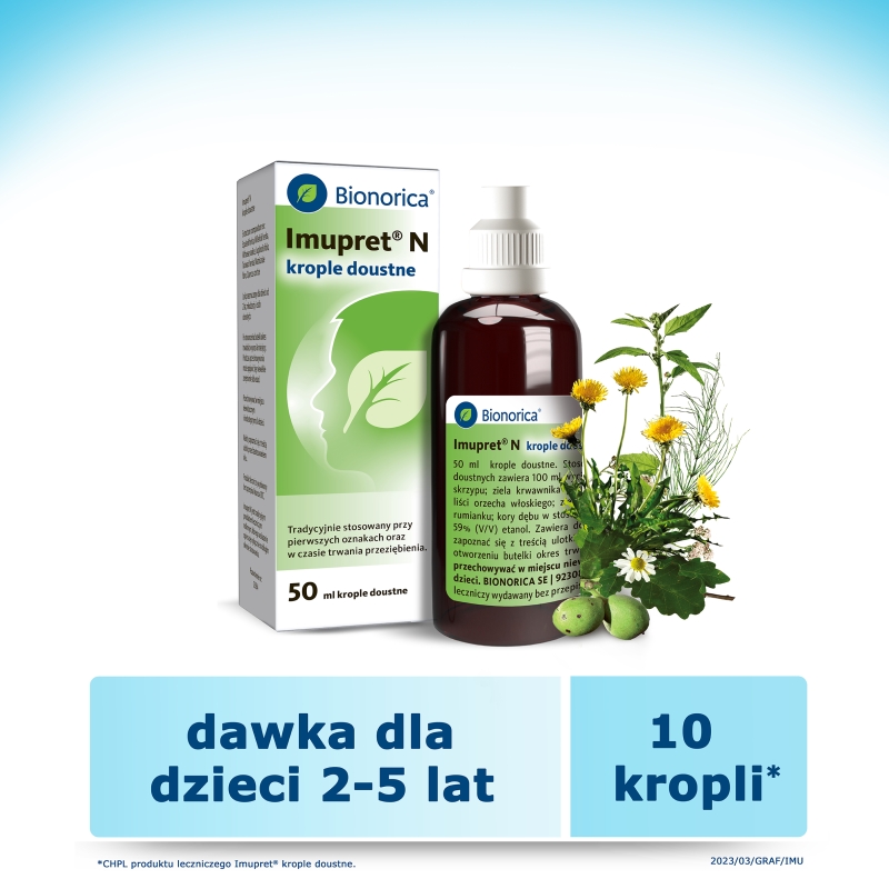 Imupret N, krople doustne na przeziębienie, 50 ml