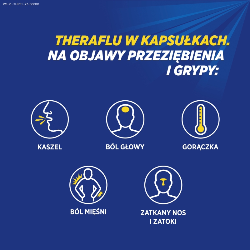 Theraflu Total Grip, kapsułki na objawy przeziębienia, grypy oraz dreszcze, 16 szt.