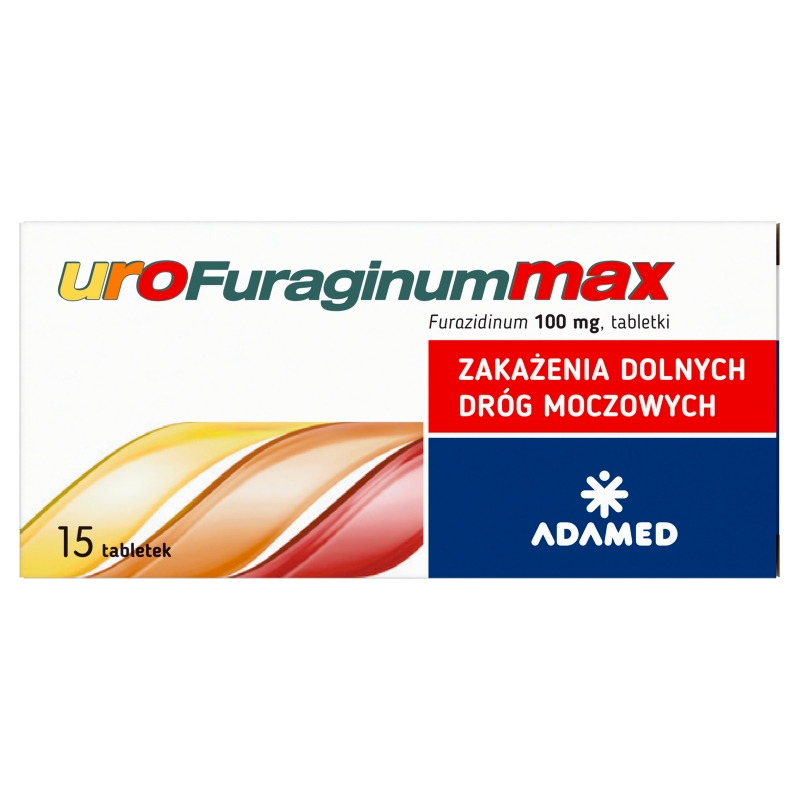 uroFuraginum Max tabletki na zakażenie dolnych dróg moczowych, 15 szt.