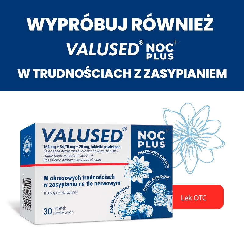 Valused Noc Plus, tabletki ułatwiające zasypianie, 30 szt.