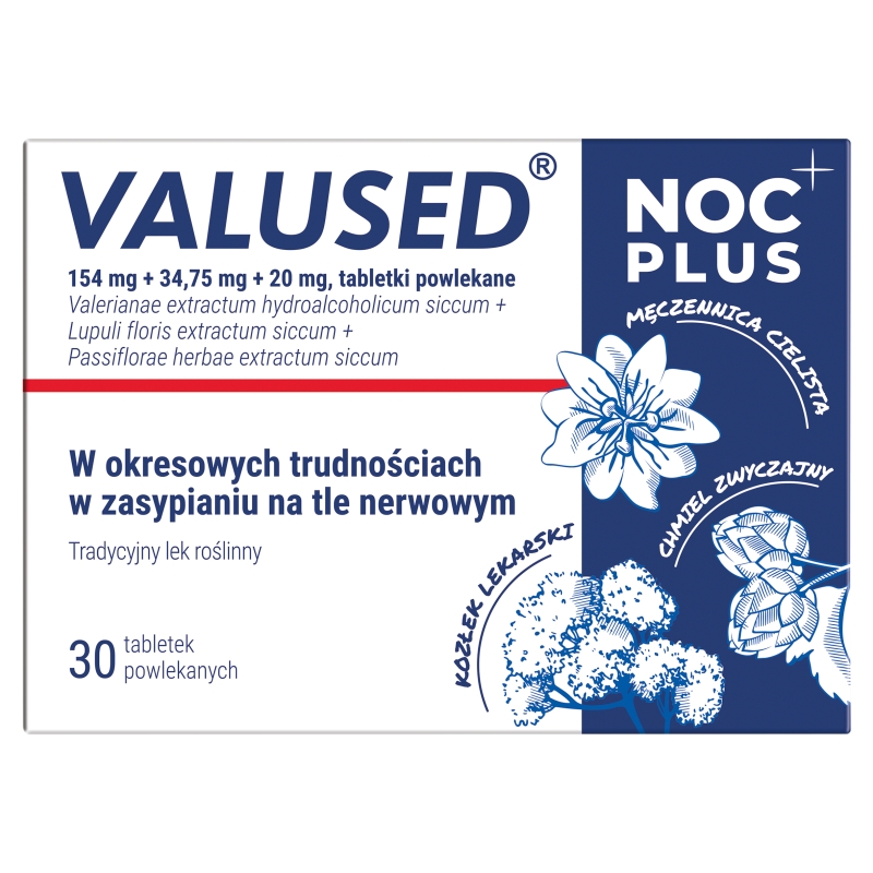 Valused Noc Plus tabletki ułatwiające zasypianie, 30 szt.