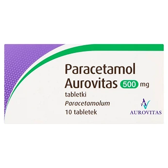 Paracetamol Aurovitas, tabletki przeciwbólowe, 10 szt.