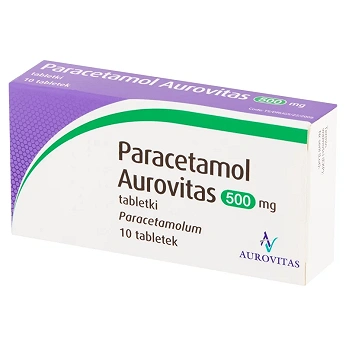 Paracetamol Aurovitas, tabletki przeciwbólowe, 10 szt.