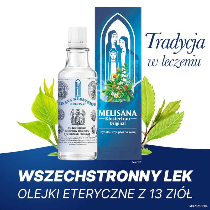 Melisana Klosterfrau Original, płyn doustny i na skórę, 235 ml