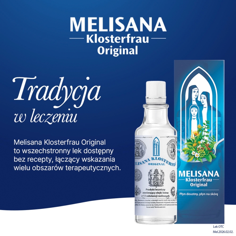 Melisana Klosterfrau Original, płyn doustny i na skórę, 235 ml
