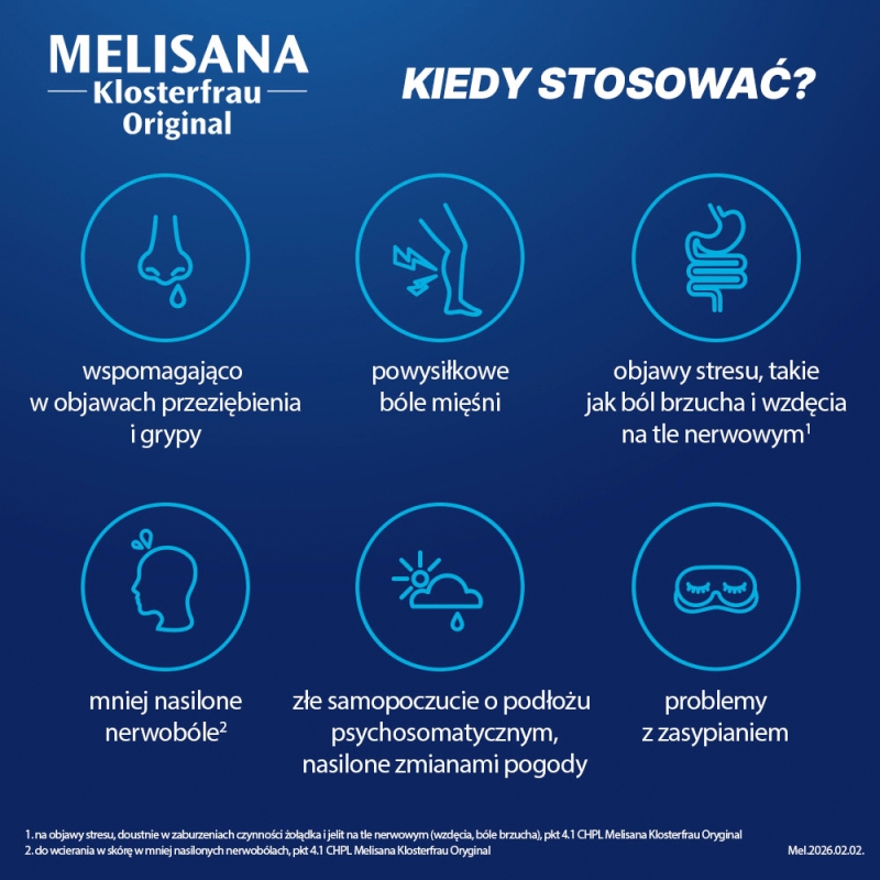 Melisana Klosterfrau Original, płyn doustny i na skórę, 235 ml